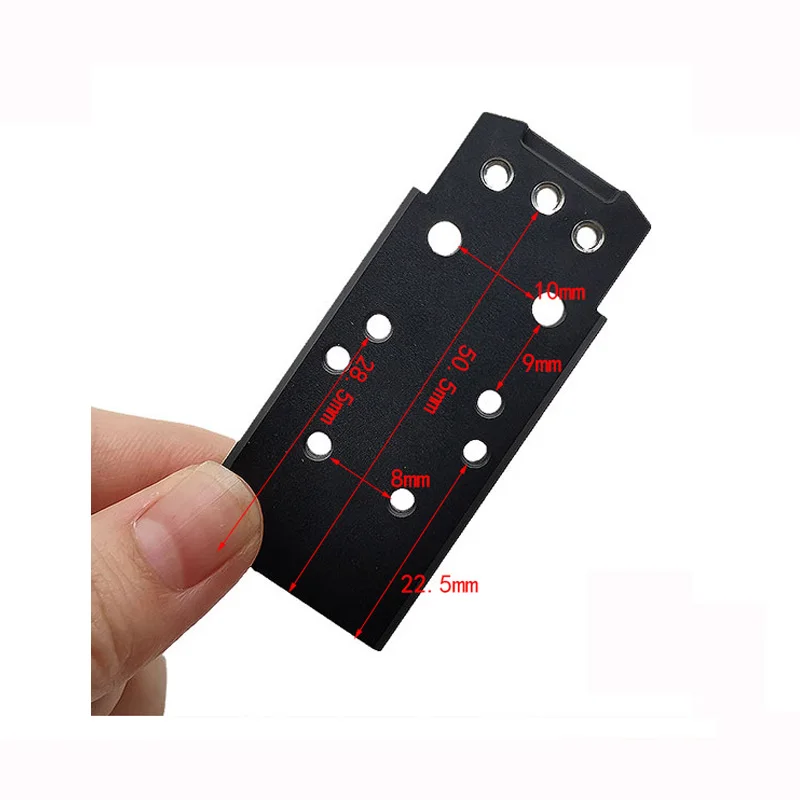 Base per piastra di montaggio per mirino tattico Base in metallo CNC P320 adatta per accessori universali per pistola SIG Red Dot Sight