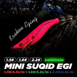 Señuelo Eging luminoso para calamar – Mini jig de pulpo y sepia