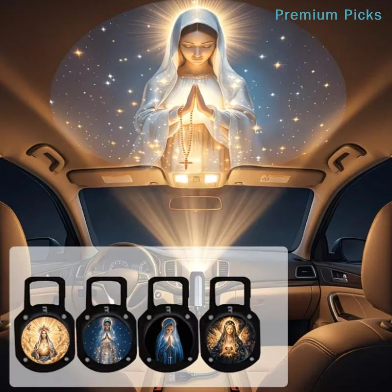 portableReligious Character Image Portable USB Projection Light With 12 Patterns Decor