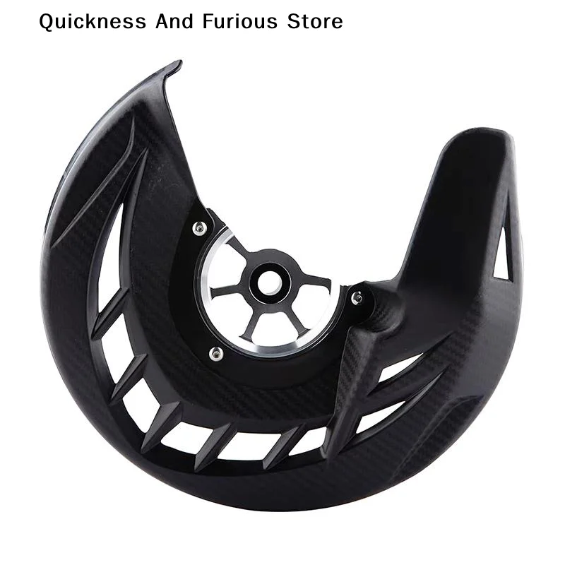 【MO】1Pcs Front Brake Disc Protective Cover With Carbon Fiber Pattern For KLX250 2009 To 2020 High Impact Resistant Perfect