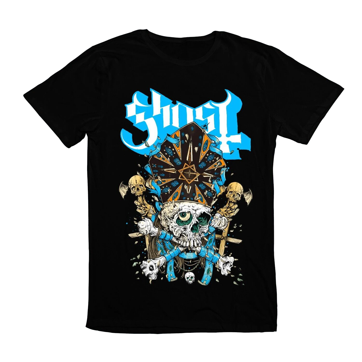 

Priest Skull Ghost Death Rock Metal Rock N Roll Music Band T-Shirt