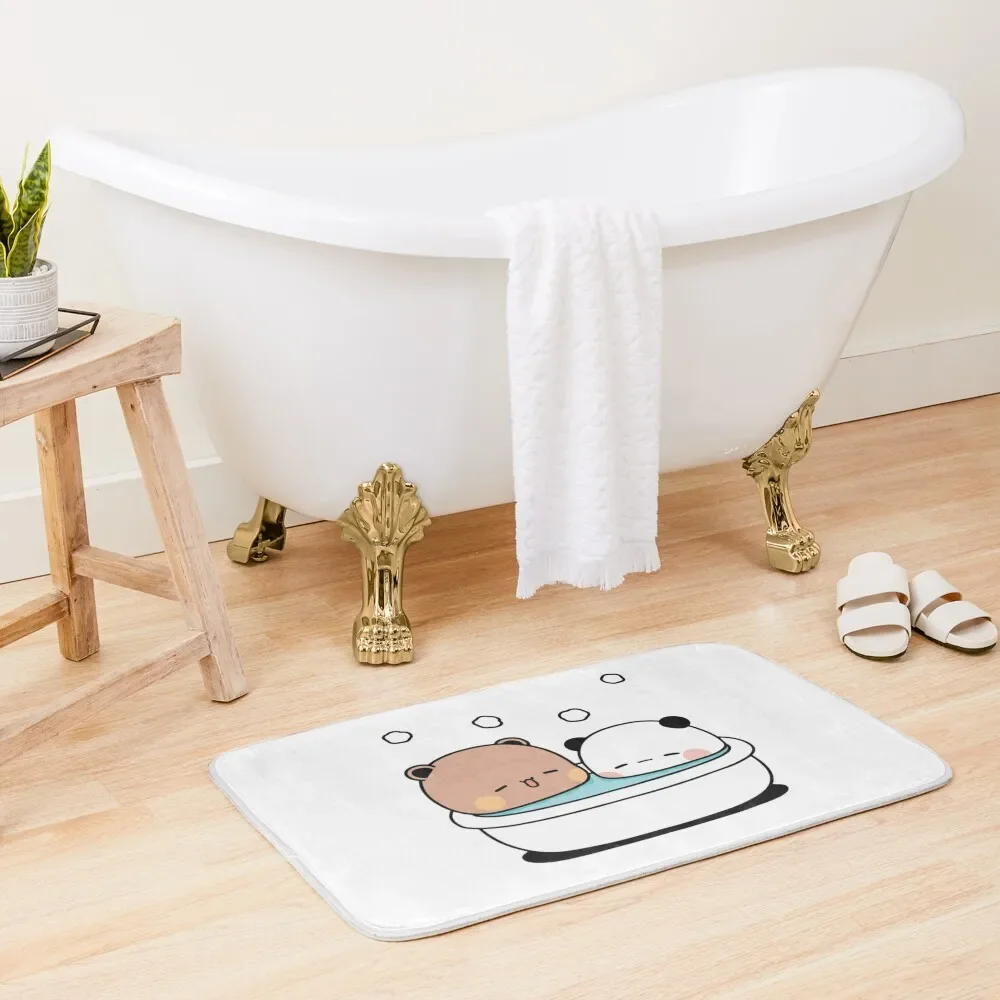 

Bear and Panda Bubu Dudu Bath Bath Mat Kit Bathroom Entrance Door Absorbent Carpet For Bathroom Mat