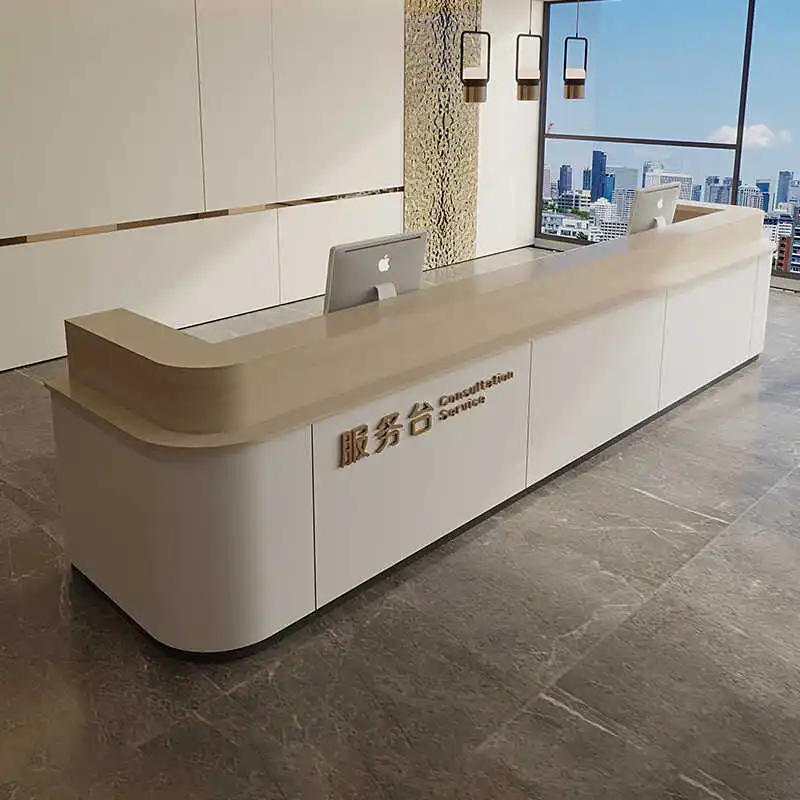 تصميم الفنادق مكتب الاستقبال مكتب الاستقبال الخروج الأعمال الفاخرة مكاتب الاستقبال صالون تجميل أثاث الاستقبال Mostrador