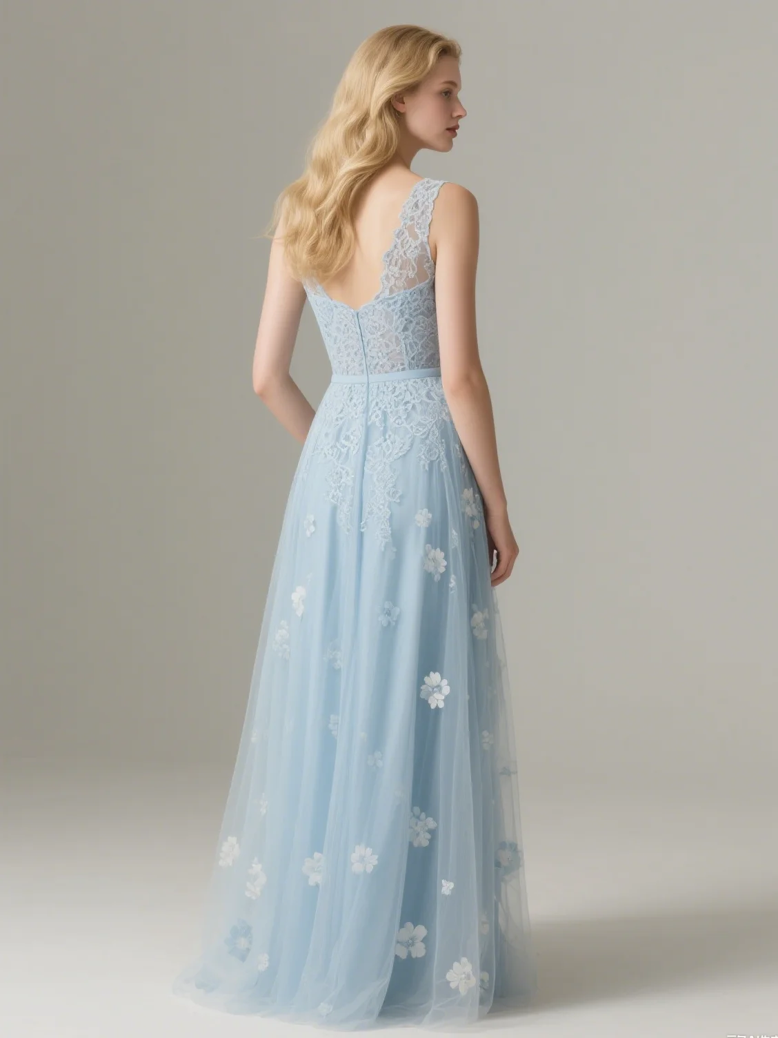 

Elegant Fashion A-line Prom Gown V Neck Sleeveless Floor Length Lace Tulle Appliques Wedding Guest Dress 2025 Free Customized