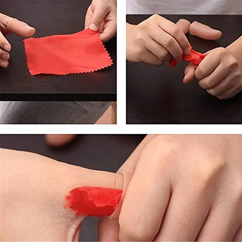 Silk Vanish Magic Trick Set – Magic Prop with Red Scarf for Close-Up Illusions Stage Performances Party Entertainment TMZ