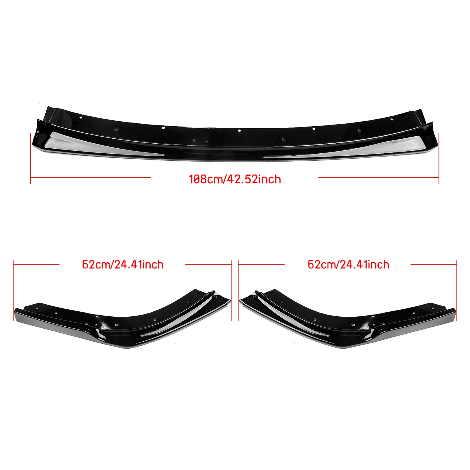 Car Front Spoiler Lip Lower Splitter Separator For Subaru Impreza WRX STI 2008-2010 - view 5