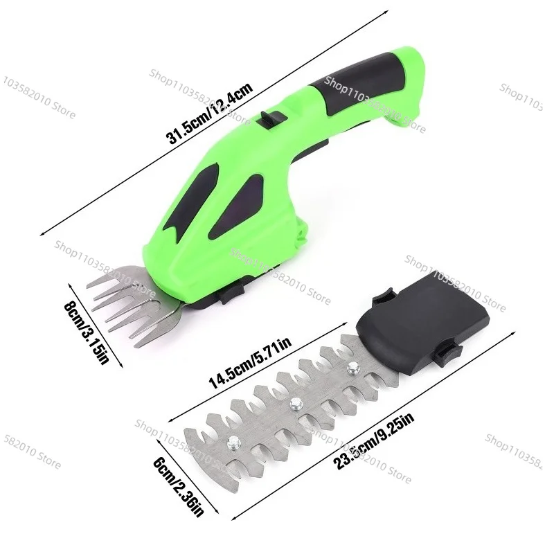 

2 in 1 Cordless Electric Hedge Trimmer Lightweight Handheld Hedge Trimmer Grass Cutter Shrub Trimmer for Garden Yard Lawn