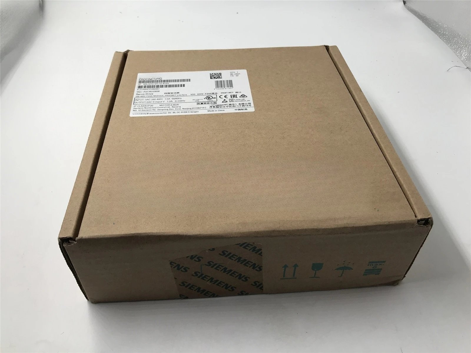 6SL3210-5FE10-4UF0 6SL32105FE104UF0 SINAMICS V90, with PROFINET Input voltage: 380-480 V 3 A Original Brand New
