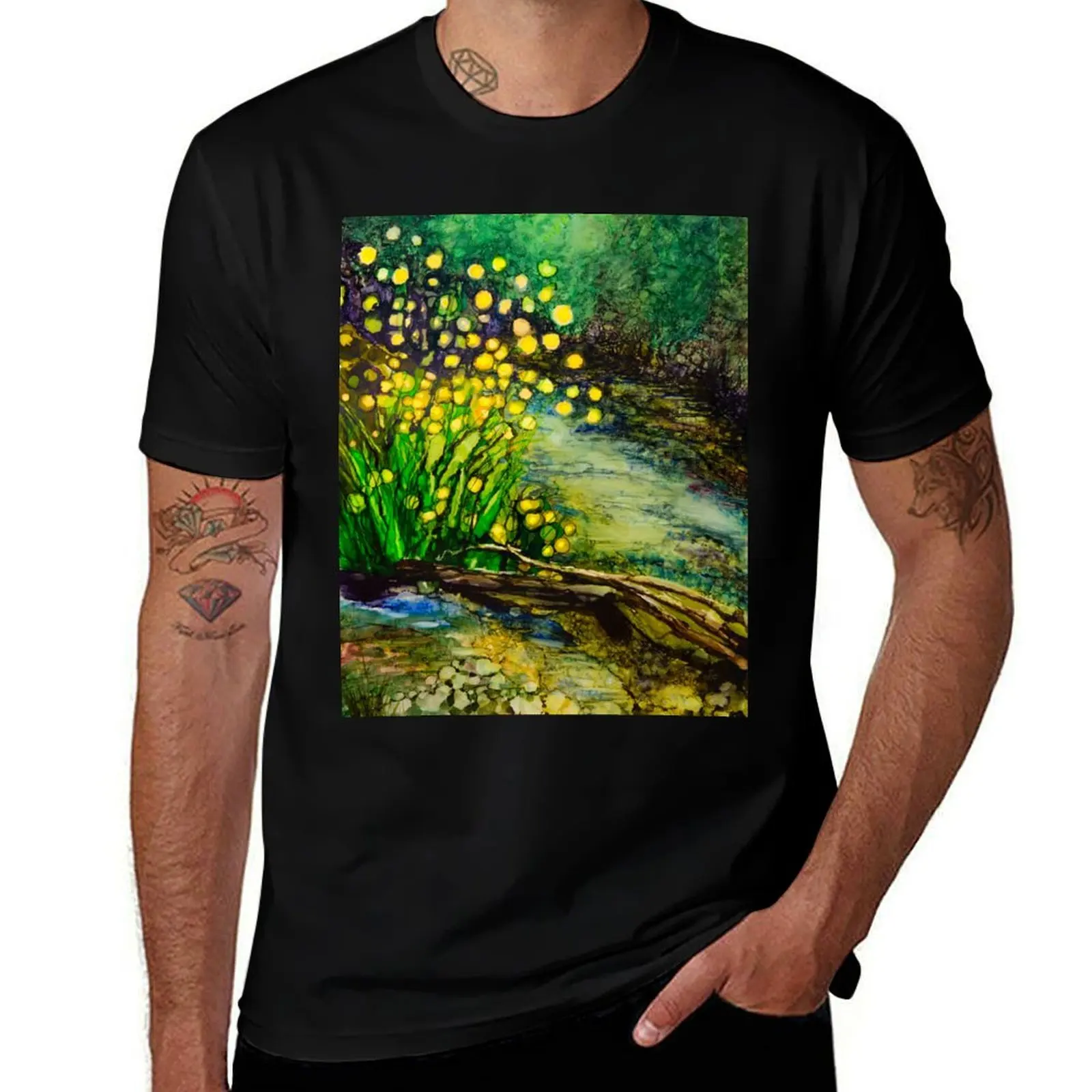 Buttercups in the stream T-Shirt Festival Short Sleeve T-Shirt