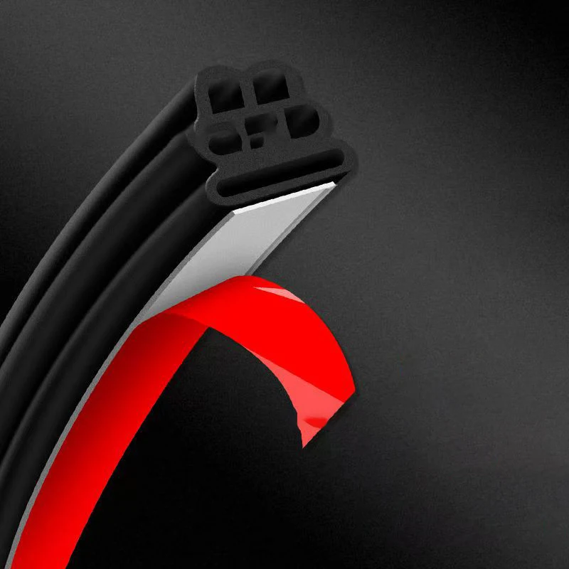 5meters/Set Car Seal Strips Three Layer Weather Strips Soundproof Universal Car Sealing Strips Auto Noise Insulation Accessories