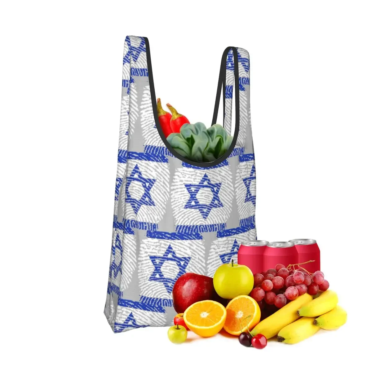 From Israel Portable Tote Shopping Bags Reusable Shopper Bag Grocery Handbag Shoulder Bag
