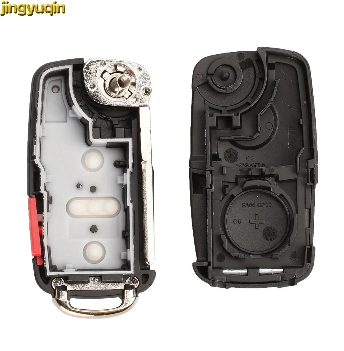 Jingyuqin Corte Lâmina 3 Botões do Controle Remoto Chave Lâmina Para Volkswagen Golf Polo Passat Touran Bora Sharan Transporter Jeta