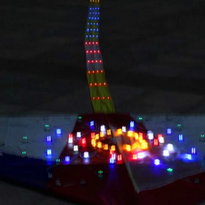 

15m 10m led kite tails led lamp battery kite windsocks kite accessories colorful flying kites professional kite parachute kite