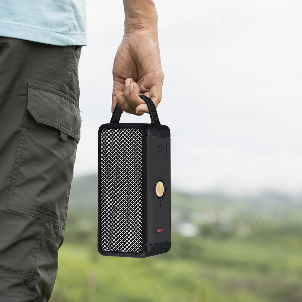 손잡이가 있는 접이식 보호 커버 스피커 커버 먼지 방지 교체 부품 액세서리 마샬 엠버튼 II / 엠버튼용