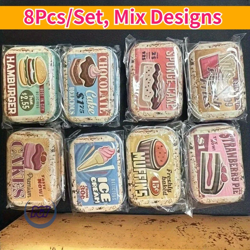 

8/16 упаковок, винтажные мини-жестяные коробки, оптовый набор, металлические контейнеры для хранения ювелирных изделий, USB-накопители и предметы коллекционирования, органайзер для ювелирных изделий