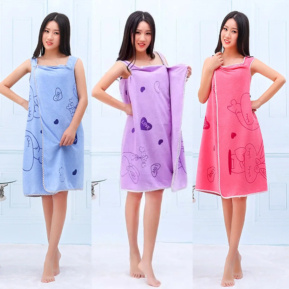 

New Bath Towels Fashion Lady Wearable Fast Drying Magic Bath Towel Beach Spa Bathrobes Bath Skirt 골프샤워가운 여성