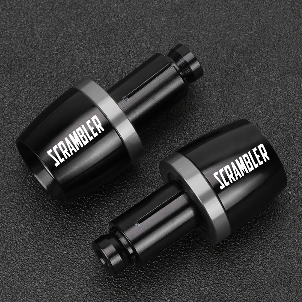 For Ducati Scrambler 400 800 1100 All Years 2024 2023 Motorcycle Handlebar Grips Cap Weight PartsAnti Vibration Silder Plug Ends