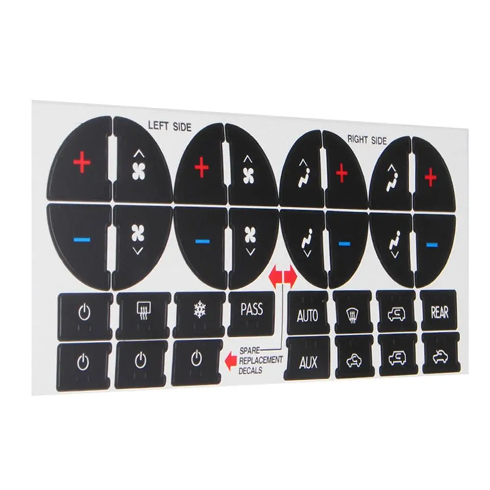 New Useful Replacement Button Sticker Repair Kit AC Dash Climate Control For GM Tahoe Suburban Avalanche Silverado Yukon