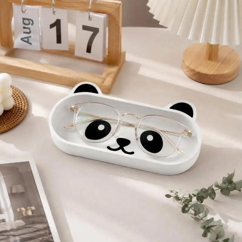 Niedlicher Panda-Katzen-Brillenständer | Kreativer Halter und Dekor für Brillenträger, leicht zu reinigendes Schreibtisch-Accessoire – Detail 6