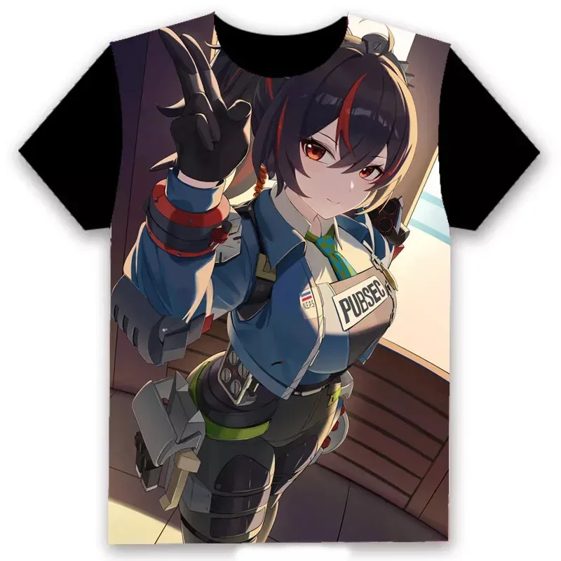 Popular Game Zenless Zone Zero T-shirts 3D Print Men/Women Anime T shirt Fashion Harajuku Street Y2k Tops Oversized Cartoon Tees