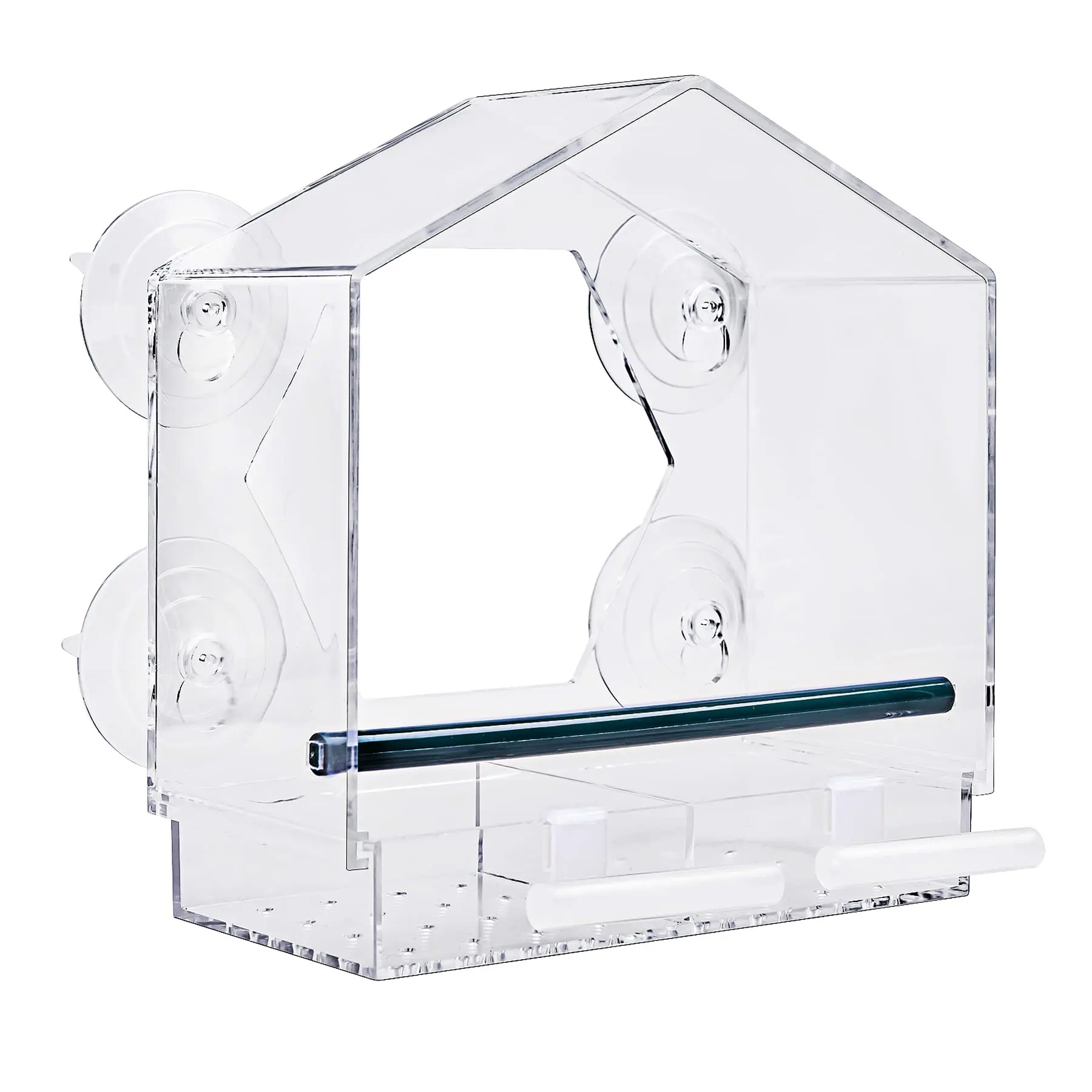 Wholesale Acrylic Window Bird Feeder with 4 Super Strong Suction Cups & Sliding Seed Tray, Large, Clear Acrylic, Easy Clean