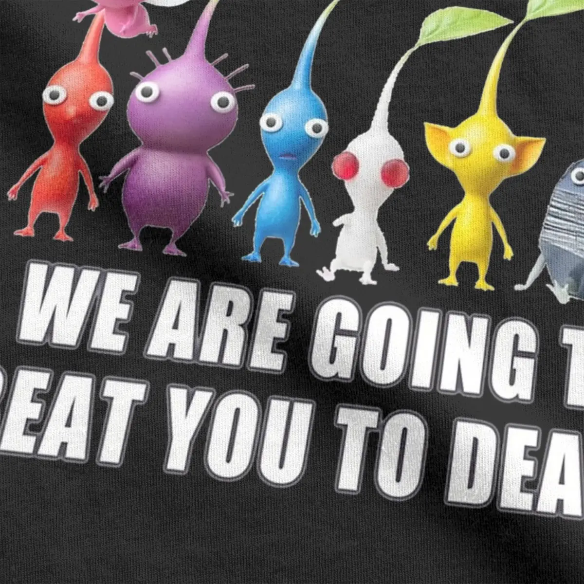 Casual Pikmin Meme T-Shirt Men Round Neck Pure Cotton T Shirts Short Sleeve Tees Classic Tops