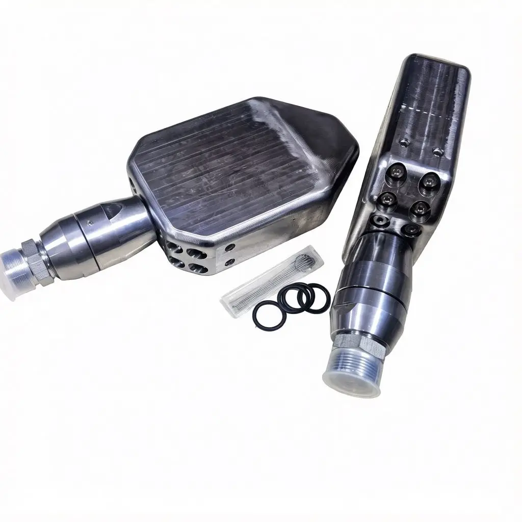 1Inch 8kg Stainless Steel Sewer Jetting Nozzle Ceramic Core 1 Front 8 Rear Nozzles High Impact Mud Sand Removal Drain Cleaner