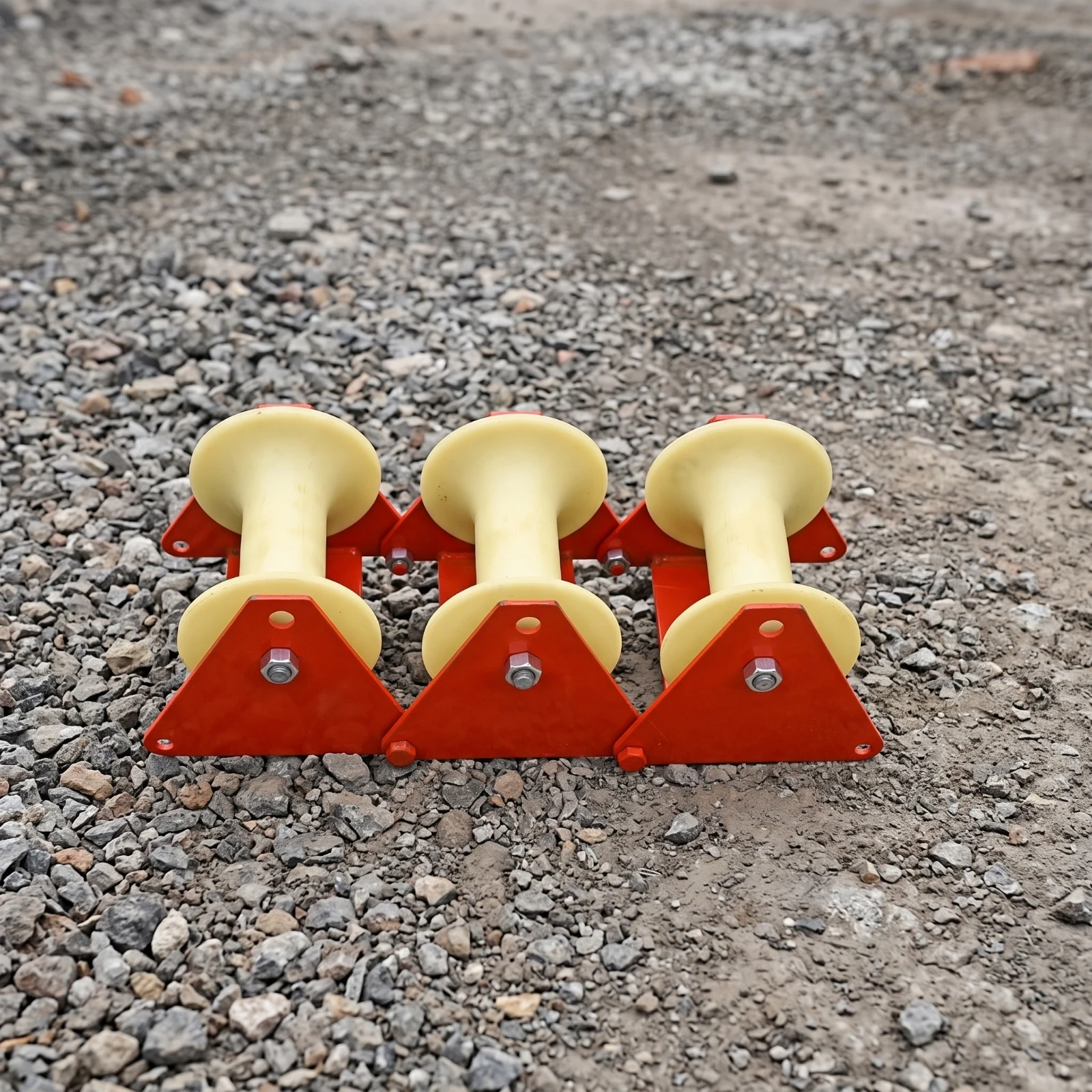 Cable Laying Pulley Industrial Triple Cable Roller Wire Guide Wheel Commercial Long-Lasting for Electricians, Construction Sites