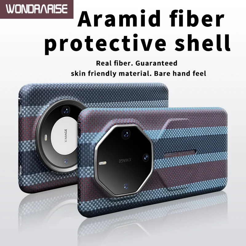 WONDRARISE  Original  Aramid Fiber Protective Case for Huawei Mate 60 Pro 60RS Thin and Durable Matte Rain Three Color Shell