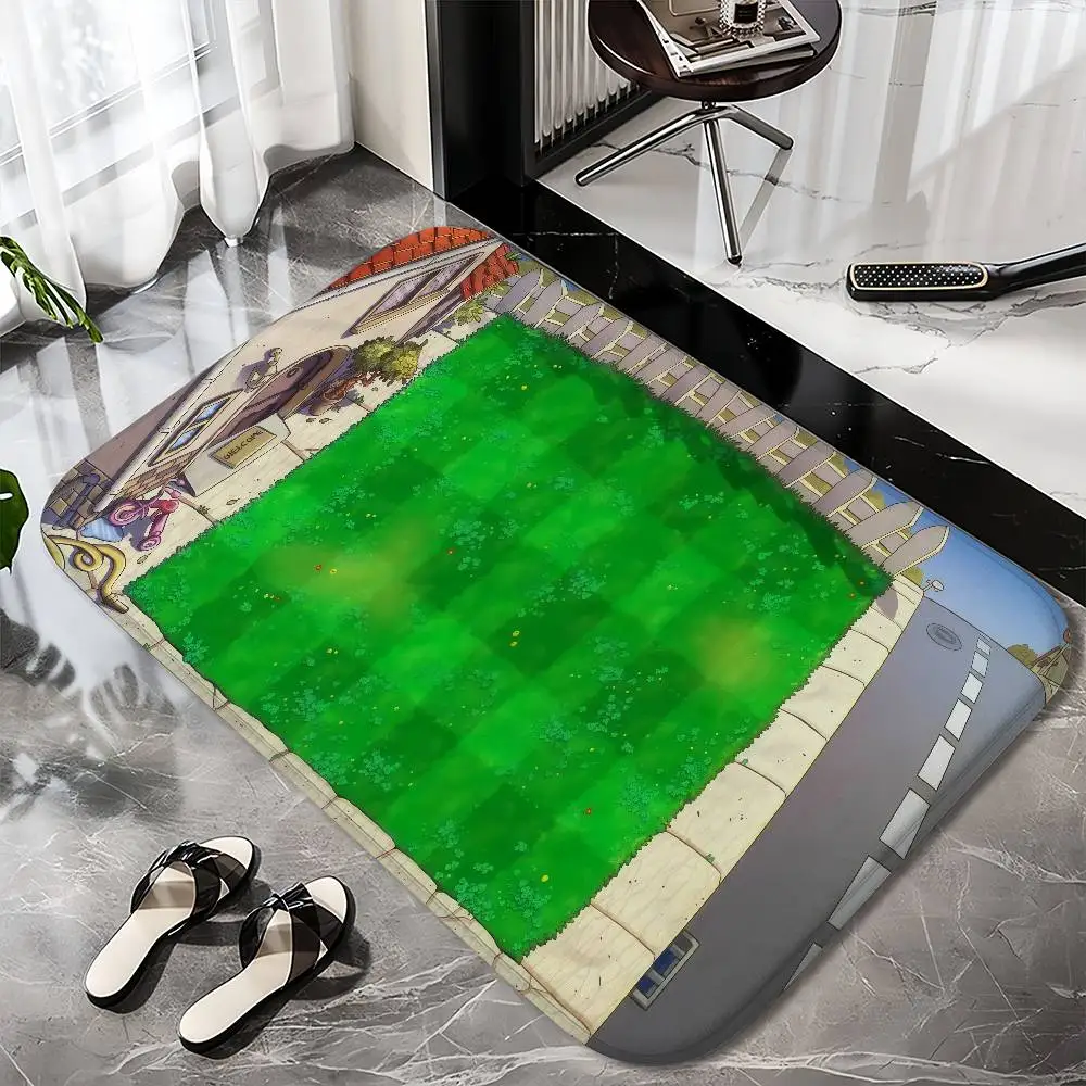 

Zombies And Plants Map Floor Mat Printed Large Carpets Room And Bedroom Carpets Bathroom Anti Slip Door MATS Small Carpets