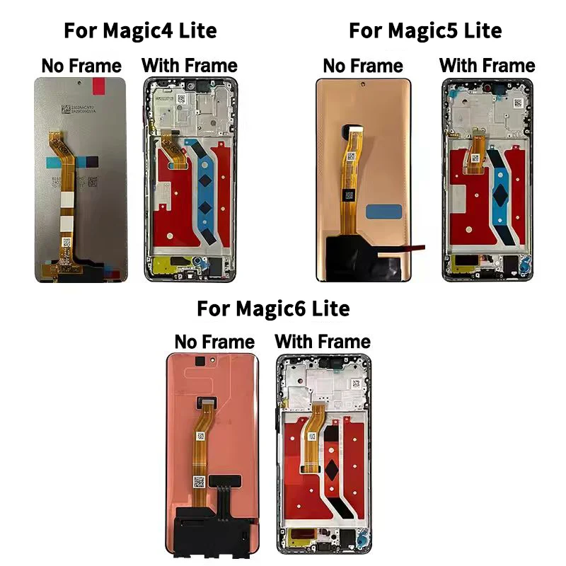 ANY-LX1 RMO-NX1 ALI-NX3 Ramka wyświetlacza do Huawei Honor Magic4 Lite 5 Lite 6 Lite Wyświetlacz LCD Ekran dotykowy Digitizer Montaż — zdjęcie produktu 4
