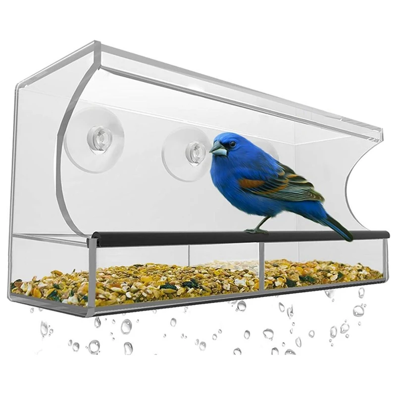 

A74P-Window Bird Feeder, Wild Bird Feeder, Transparent Window Bird Feeder, Exquisite Bird Watching Gift