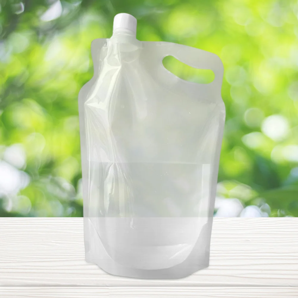 2L Foldable Drinking Water Bag Portable Folding Water Bucket Small Mouth Handle No Leakage for Camping Hiking Cycling