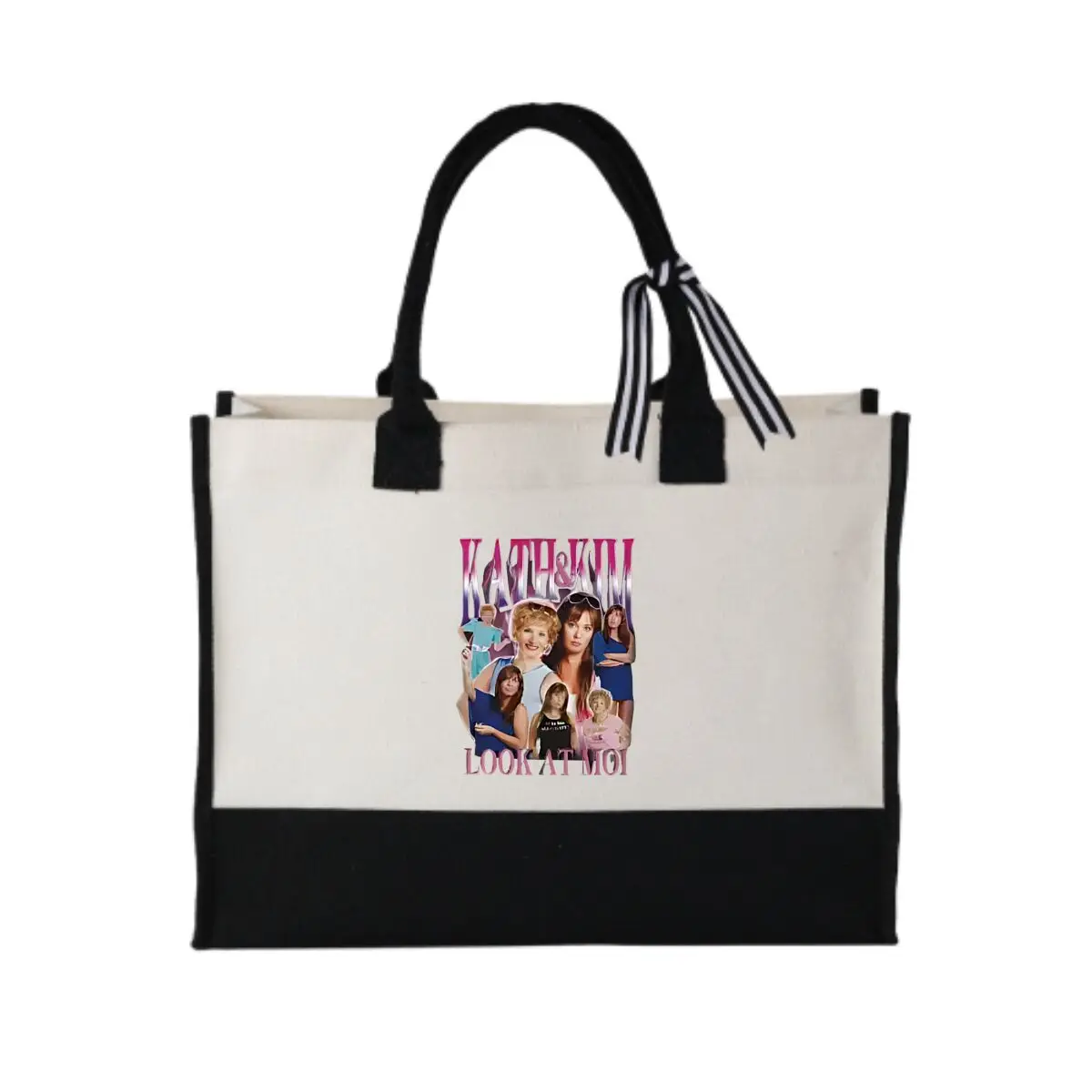 

Прочная холщовая сумка в стиле пэчворк Kath & Kim Aussie Sitcom Charm для ежедневных поездок на работу