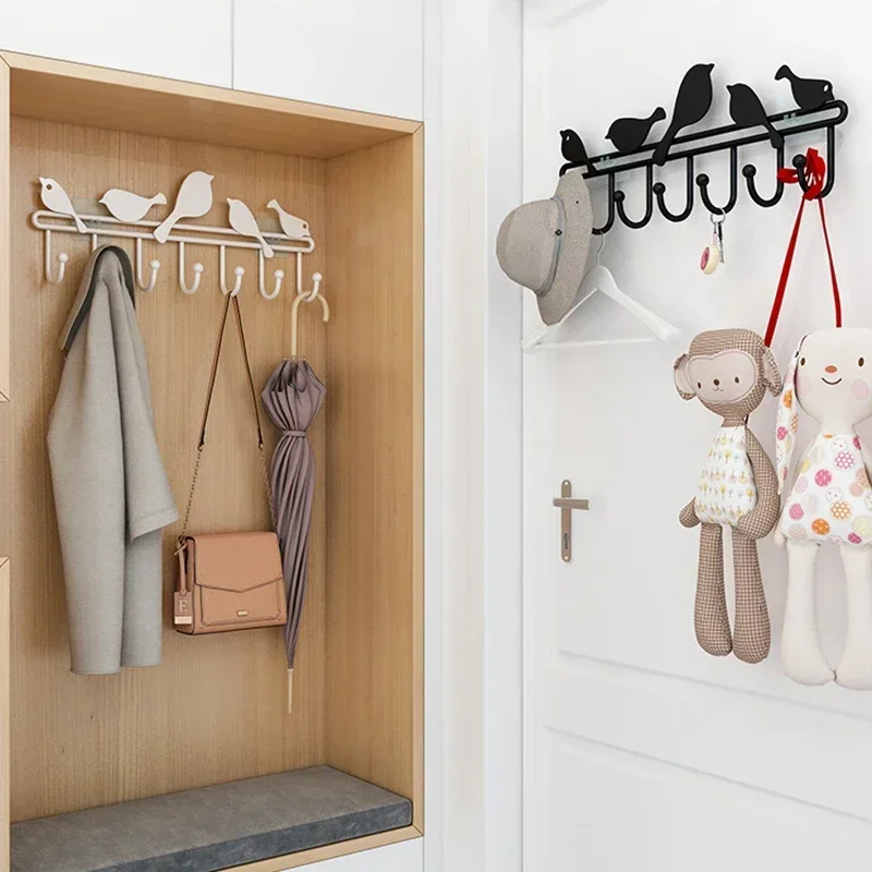 Metal Wall Mounted Coat Rack Detachable Designe Aesthetic Coat Rack Storage Garment Place Saving Percheros Home Furnitureon sale