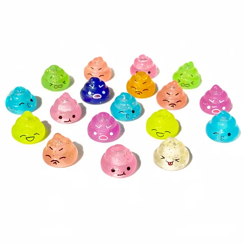 15Pcs Stress Relief Creative Prank Small Toy TPR Expression Poop Egg Filling Cross-Border Gift Feces Decorations Ornament Toy