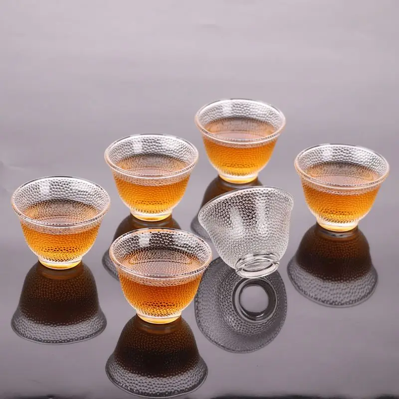 4 pcs 50ml Glass Teacup Set  Japanese Style Tea Cup