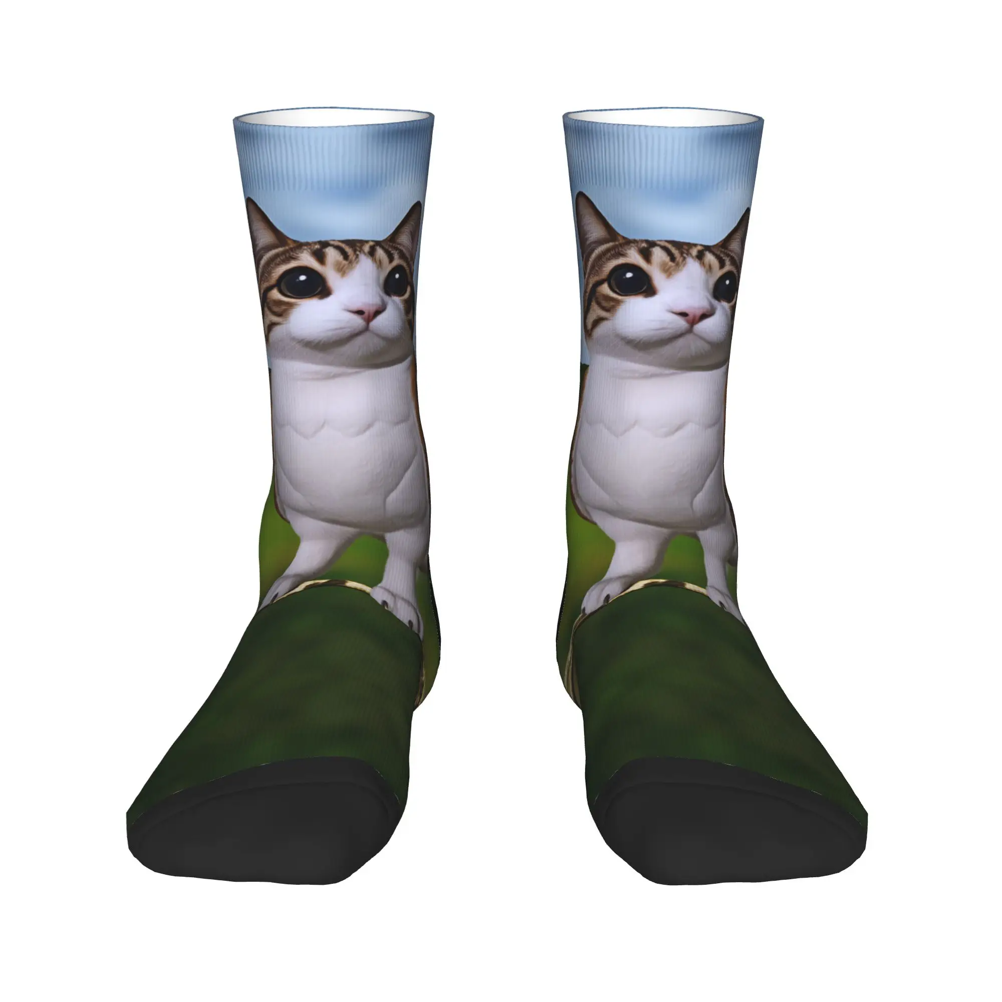 Tree Branch Meowl Cat Socks  Gothic Stockings Autumn Anti Slip Men's Socks Quality Pattern Running Socks