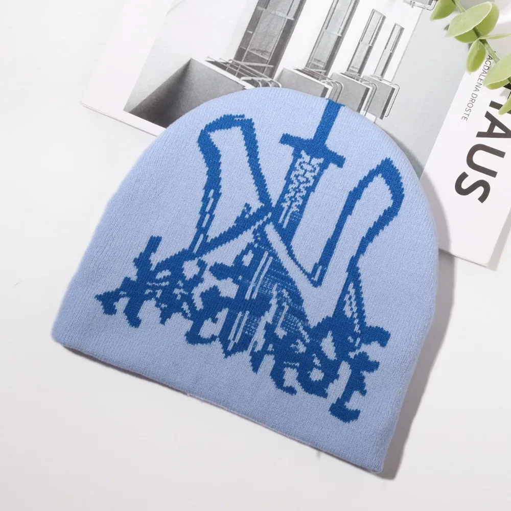 2025 moda chapéu de tricô gorros goth bonés das mulheres dos homens y2k inverno pop harajuku vintage quente hip hop unisex casual ao ar livre boné