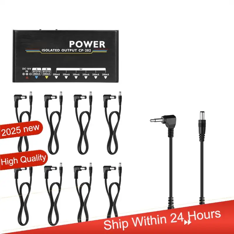 ~ 【A48T HOT】CP-202 مصدر طاقة بدواسة تأثير الجيتار 18 وات 8 منافذ إخراج عزل 9 فولت/12 فولت/15 فولت/18 فولت مصمم مع محول و10 كابل #6