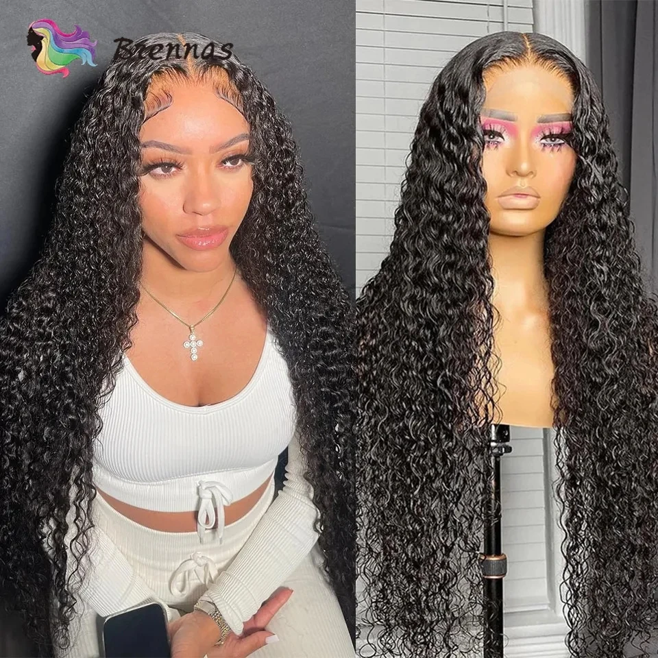 

13x4 Curly Human Hair Lace Wig For Women Preplucked Peruvian 34inch Curly Lace Front Wigs Human Hair Density180 Natural Hairline