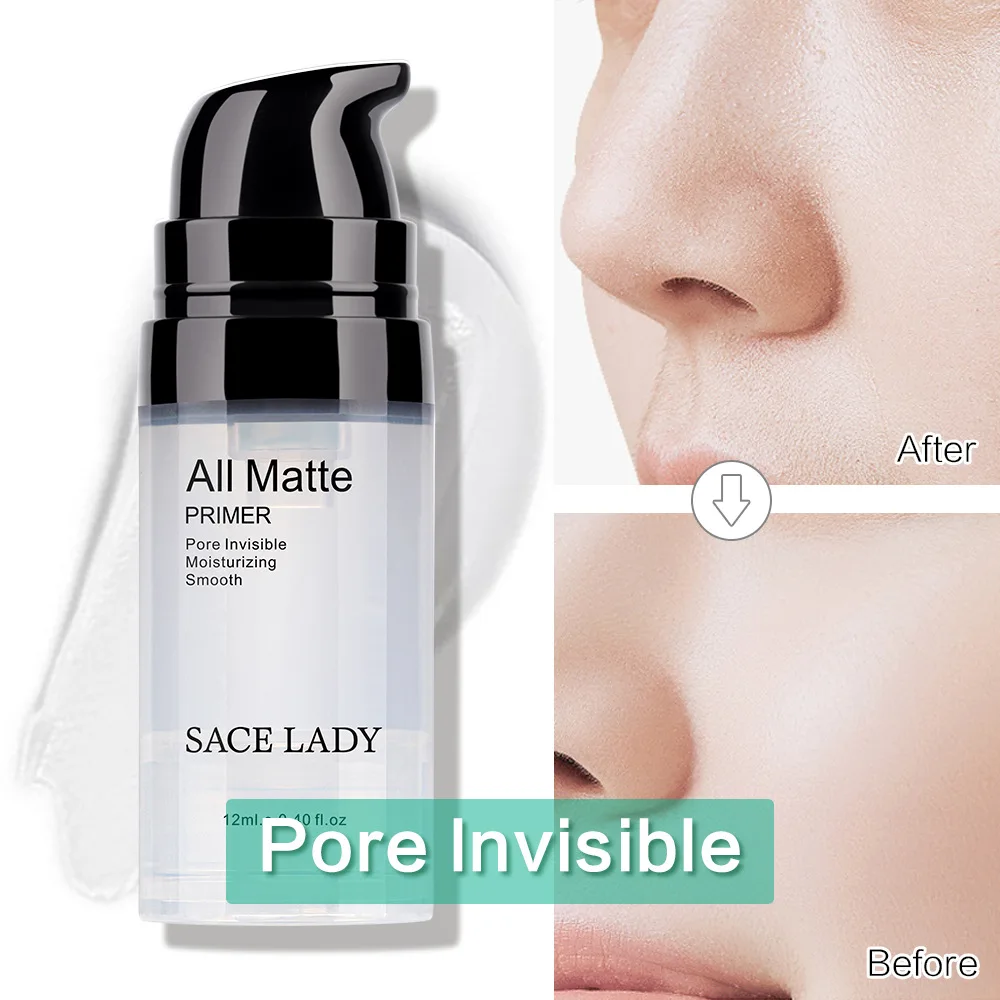 Matte Foundation Pores Invisible Oil-Control Base Moisturizing Smooth Fine Lines Cosmetic Makeup Primer Concealer Moisturizing