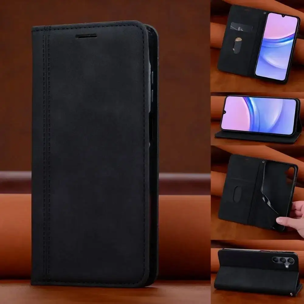 Leather Wallet Flip For Samsung Ultra Card Holder Magnetic Book Cover For Galaxy Plus S24 FE Case Coque