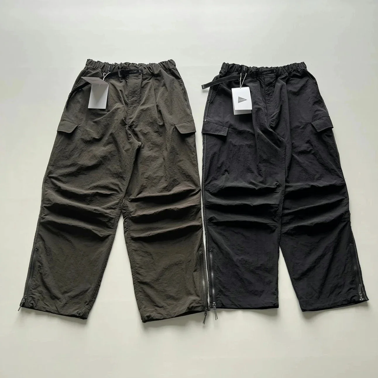 ROA x and wander Men Outdoor Hiking Cargo Pants Quick Dry Water Repellent Side Zip Adjustable Cuff Multi Pocket Casual Trousers
