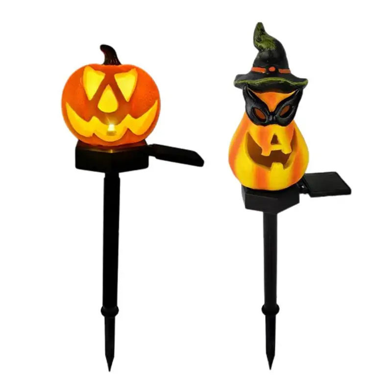 

Pumpkin Solar Stake Lights Halloween Solar Light Yard Stake Lights Waterproof Festive Solar Powered Pumpkin Decor Sturdy Solar