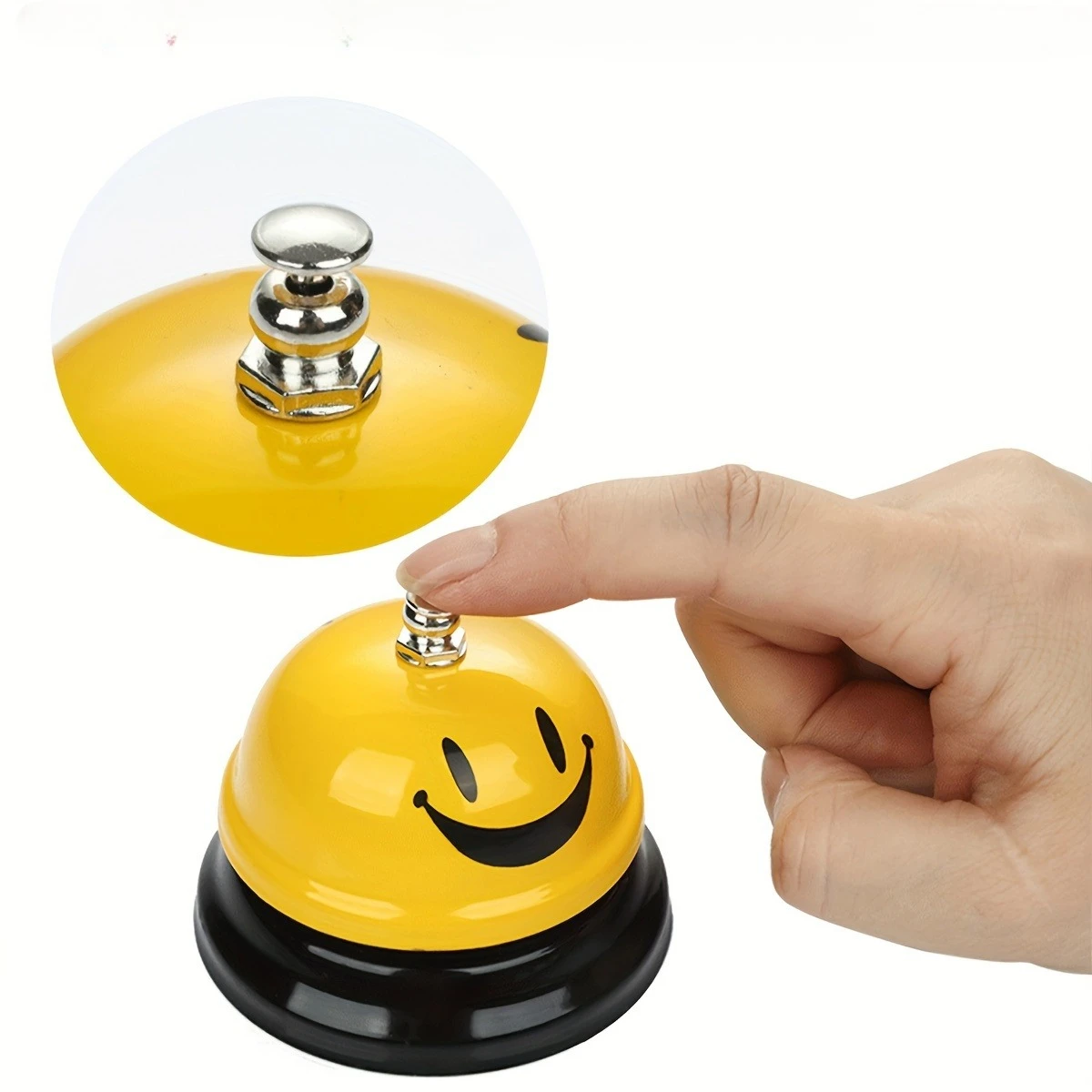 Smiling face bell, pet call bell/bar alert bell, summons bell table bell, response bell responder, practical bell