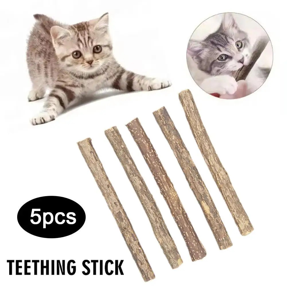 5Pcs Natural Catnip Pet Cat Molar Toothpaste Stick Cat Kitten Chew Toys  Pet Supplies Cat Snacks Sticks Healthy Pet Accessories