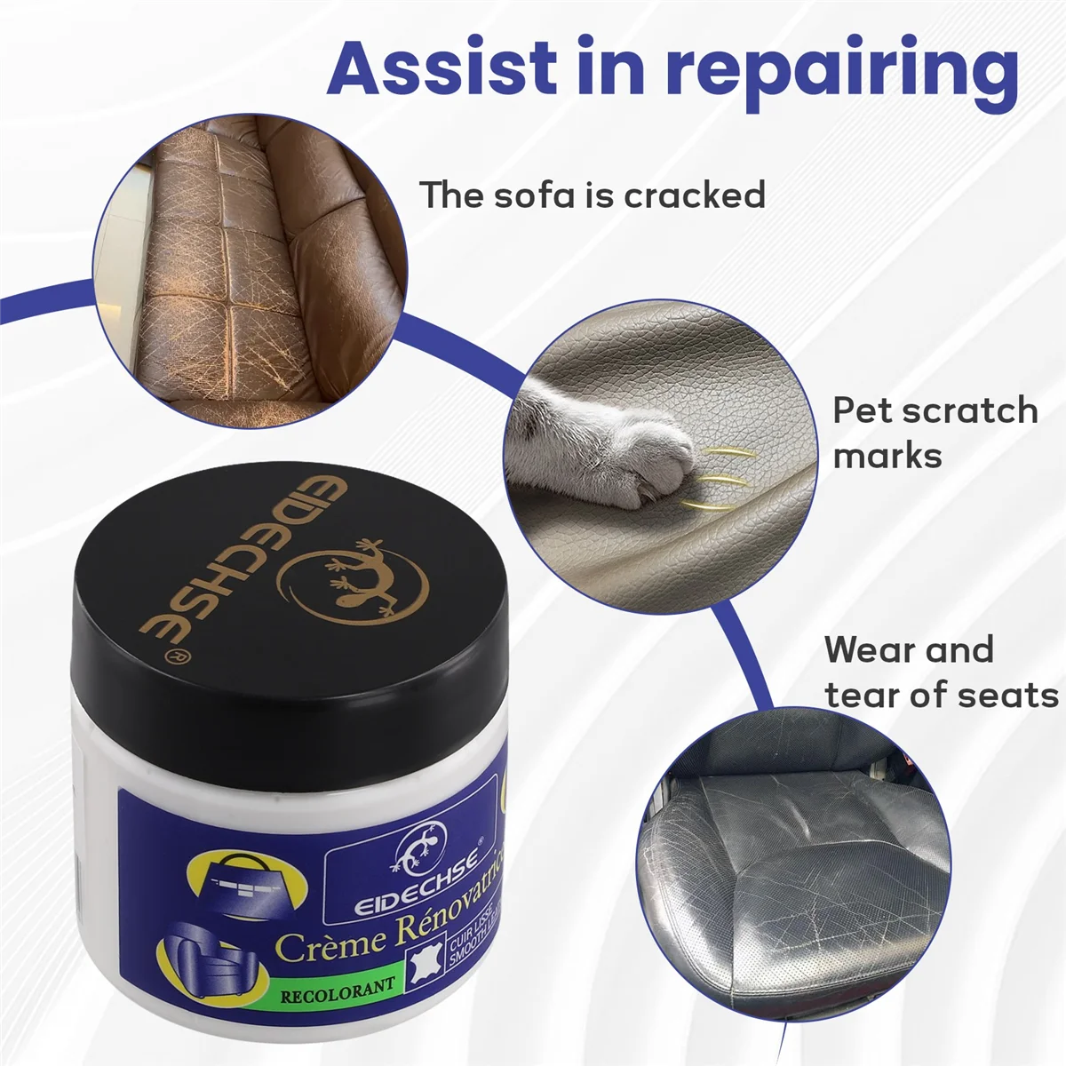 FZFZ  Home Jackets Holes Scratch Sofa Coats Leather Repair Cream Furniture Car Seat Shoe Cleaner Cracks Rips Liquid Tool Clothes