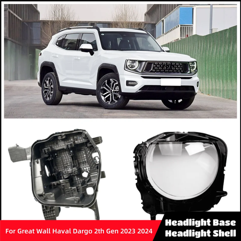 For Great Wall Haval Dargo 2th Gen 2023 2024 Automotive Accessories Car Base Head Lamp Shell Headlight Support Glass