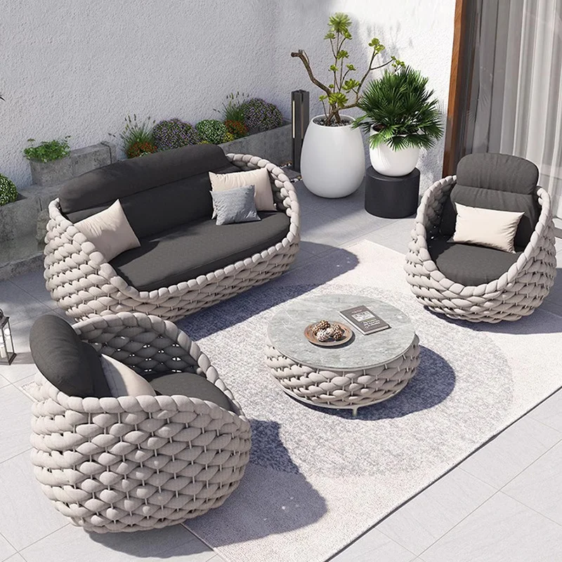 

Italian Style Designer Originality Garden Sofa Simplicity Comfortable Leisurely Garden Sofa Modern Outdoor Furniture Divano HBOS